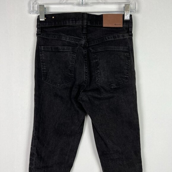 Madewell Tall 9" High-Riser Skinny Skinny Jeans in Black Frost Size 25 T T704 - Picture 8 of 11